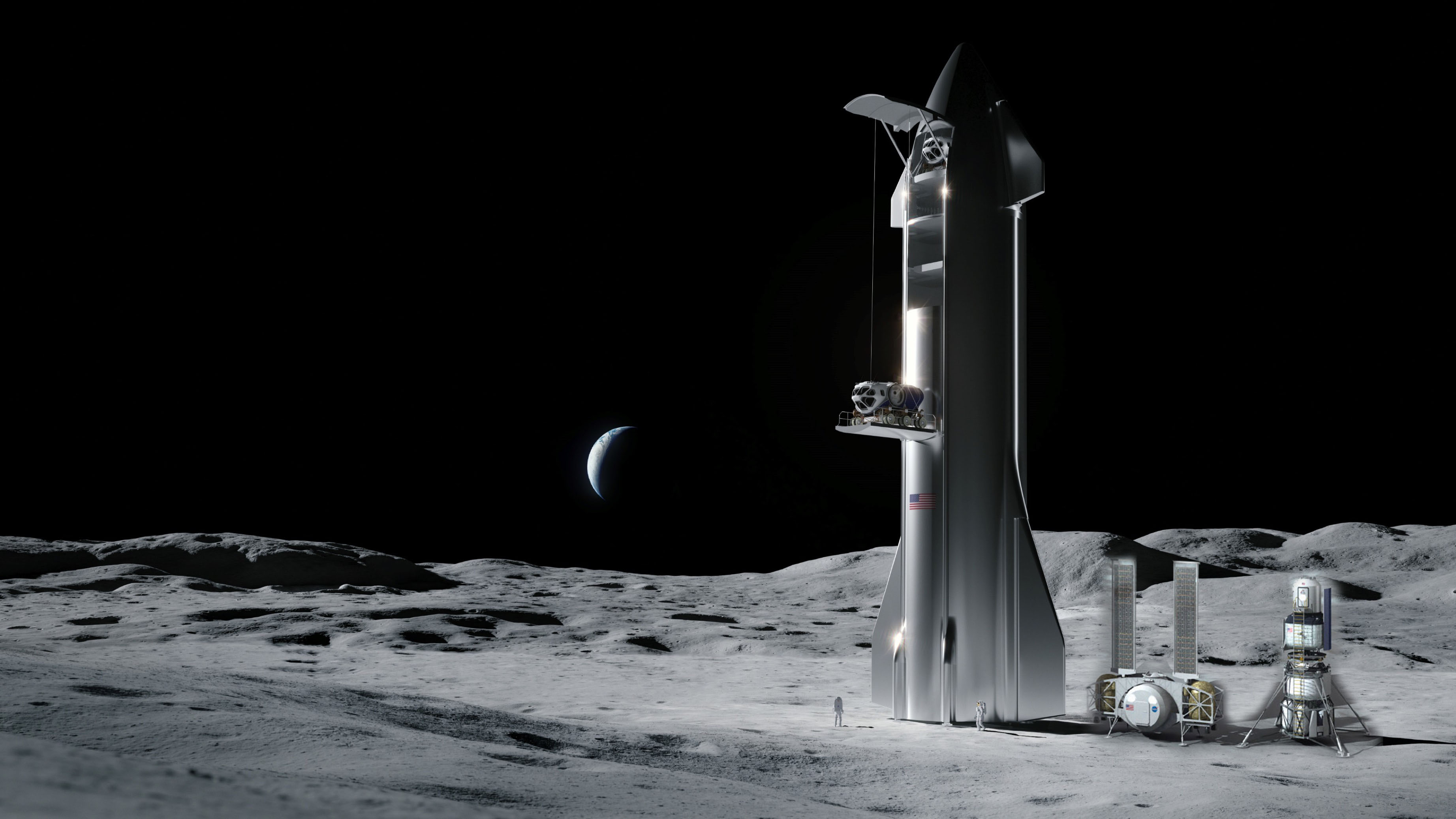Starship HLS kuussa