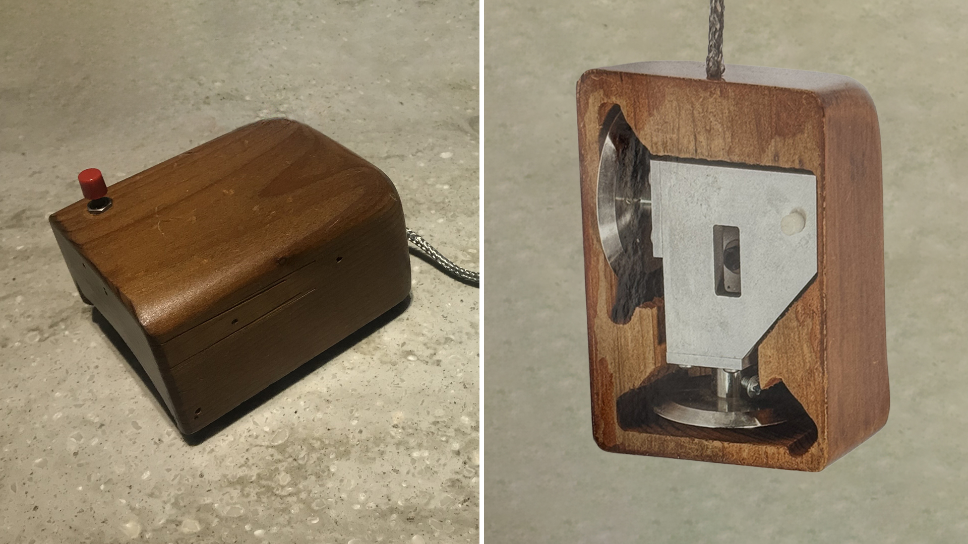 Engelbartin hiiri (puulaatikko)