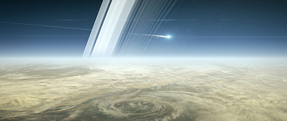 Cassini syöksyy Saturnuksen kaasukehään