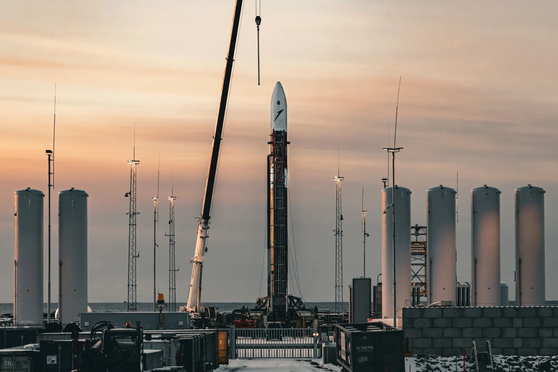 Isar Aerospacen Spectrum-raketti lähtövalmiina