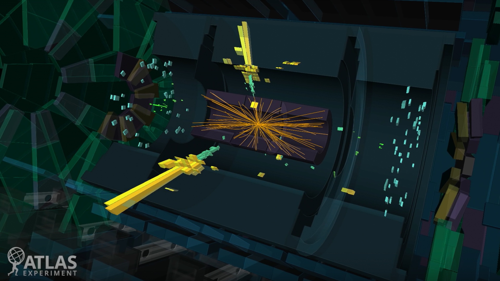 Kuva hiukkastörmäyksestä ATLAS-koeasemassa