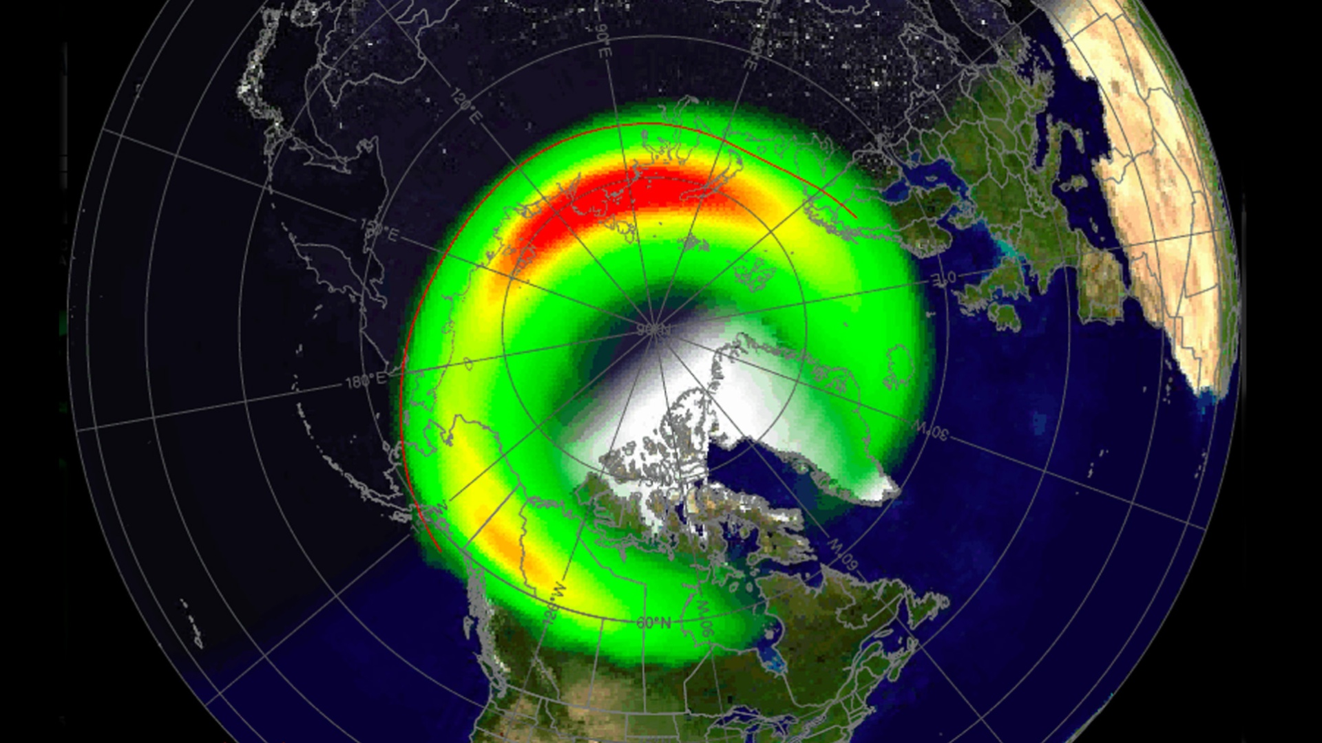 Revontuliovaali tänään illansuussa