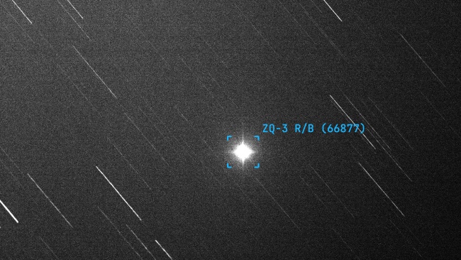 ZQ-3 rakettivaihe kuvattuna Chilessä olevalla teleskoopilla